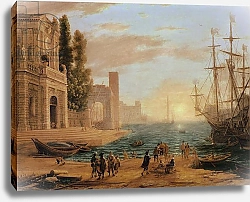 Постер Лоррен Клод (Claude Lorrain) A Seaport, 1639