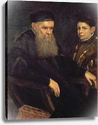 Постер Тинторетто Джакопо Old man and his servant, 1565