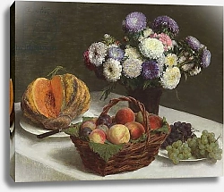 Постер Фантен-Латур Анри Flowers and Fruits, 1865