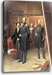 Постер Виллевальде Богдан Николай I с цесаревичем Александром Николаевичем в мастерской художника в 1854 году. 188