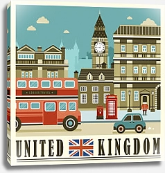 Постер Великобритания, уличная сцена