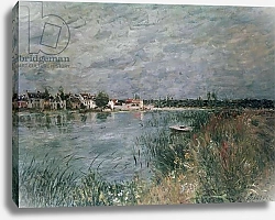 Постер Сислей Альфред (Alfred Sisley) The River Banks at Saint-Mammes