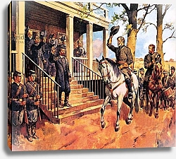 Постер МакКоннел Джеймс General Lee and his horse 'Traveller' surrenders to General Grant