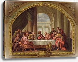 Постер Торнхилл Джеймс Sketch for 'The Last Supper', St. Mary's, Weymouth, formerly attributed to Antonio Verrio c.1719-20
