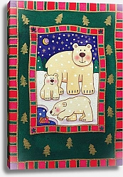 Постер Бакстер Кэти (совр) Polar Bear and Cubs 2
