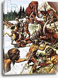 Постер Пэйн Роджер Pre-historic men attacking mammoths