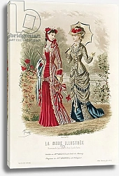 Постер Школа: Французская Fashion plate showing hats and dresses, illustration from 'La Mode Ilustree', 1879