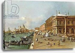 Постер Гварди Франческо (Francesco Guardi) The Molo, Venice with the Libreria, the Punta della Dogana and Santa Maria della Salute