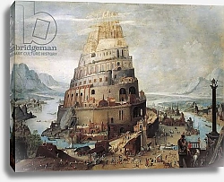 Постер Школа: Фламандская 16в. Construction of the Tower of Babel