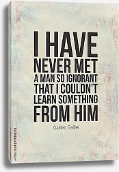 Постер Мотивационный плакат с цитатой Галилео Галилея