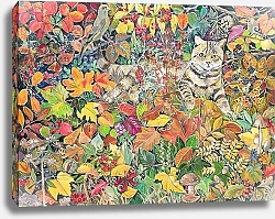 Постер Джонс Хилари (совр) Tabby in Autumn, 1996