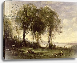 Постер Коро Жан (Jean-Baptiste Corot) The Goatherds of Castel Gandolfo, 1866