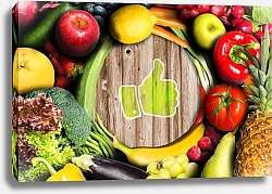 Постер Польза фруктов и овощей