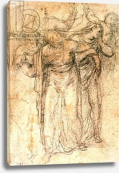 Постер Микеланджело (Michelangelo Buonarroti) Study of Mourning Women