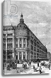 Постер Неизвестен Spring department stores in Paris in 1883. The corner pavilion between rue de Provence and rue Caumartin.