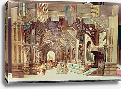 Постер Школа: Немецкая школа (19 в.) Stage model for the opera 'Tannhauser' by Richard Wagner 2