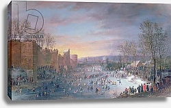 Постер Хоэк Роберт Ice Skating on the Stadtgraben in Brussels, 1649