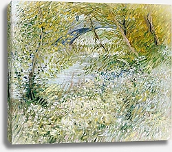 Постер Ван Гог Винсент (Vincent Van Gogh) Берега Сены с Пон-де-Клиши весной, 1887