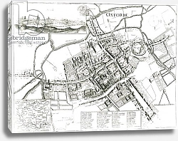Постер Холлар Вецеслаус (грав) Map of Oxford, 1643