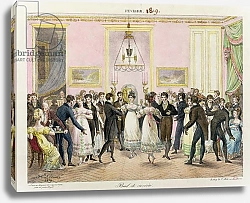 Постер Леком Ипполит A Society Ball, engraved by Charles Etienne Pierre Motte 1819