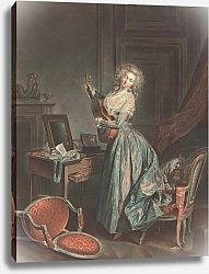 Постер Жанине Жан Франсуа A Woman Playing The Guitar