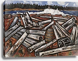 Постер Хартли Марсден Log Jam, Penobscot Bay, 1940-41