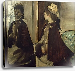 Постер Дега Эдгар (Edgar Degas) Madame Jeantaud in the mirror, c.1875
