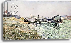 Постер Синьяк Поль (Paul Signac) La Seine au Jardin des Plantes, 1884