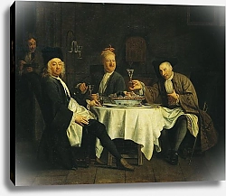 Постер Джюра Этьен The Poet Alexis Piron at the Table with his Friends, Jean Joseph Vade and Charles Colle