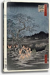 Постер Утагава Хирошиге (яп) New Year's Eve foxfires at the Nettle Tree, Oji', from the Series, 'One Hundred Famous Views of Edo