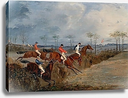 Постер Олкен Генри (охота) Scenes From a Steeplechase- Another Hedge 1845