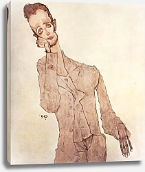 Постер Шиле Эгон (Egon Schiele) Портрет Карла Заковсека
