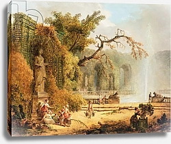 Постер Робер Юбер Romantic garden scene