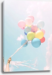Постер Рука с воздушными шарами