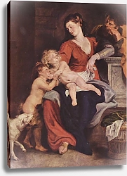 Постер Рубенс Петер (Pieter Paul Rubens) Святое семейство с корзиной