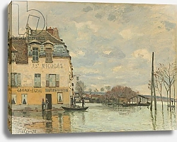 Постер Сислей Альфред (Alfred Sisley) Flood at Port-Marly, 1872
