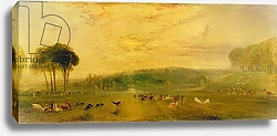 Постер Тернер Уильям (William Turner) The Lake, Petworth: Sunset, Fighting Bucks, c.1829