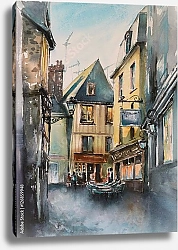 Постер Узкая улица в старом городе Ле-Ман, Франция