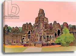 Постер Хируёки Исутзу (совр) Angkor Thom in Cambodia,2016，