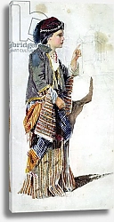 Постер Эбсолон Джон Figure of a girl in Turkish costume, 19th century