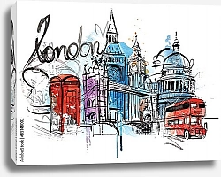 Постер Лондонский городской эскиз