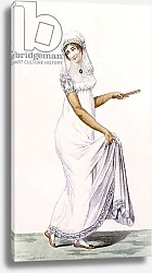 Постер Лебу‑де‑ла‑Месанжер Пьер Ladies Simple White Evening Gown, illustration from 'Journal des Dames et des Modes', 1801