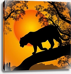 Постер Тигр на дереве