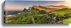 Постер Шотландия, Isle of Skye. Утренняя панорама с серпантином