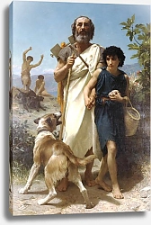 Постер Бугеро Вильям (Adolphe-William Bouguereau) Гомер и его проводник