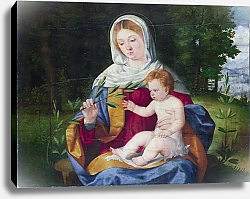 Постер Превитали Андреа Дева Мария и младенец с оливовой веткой