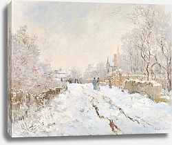 Постер Моне Клод (Claude Monet) Вид на заснеженный Аргентель