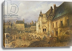 Постер Гоуро Чарльз View of the Place de l'Hotel de Ville, Saint-Omer, 1832