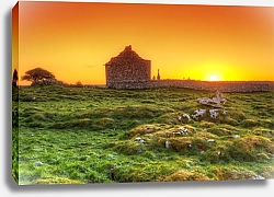Постер Ирландия, развалины старой часовни
