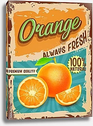 Постер Ретро плакат с апельсинами